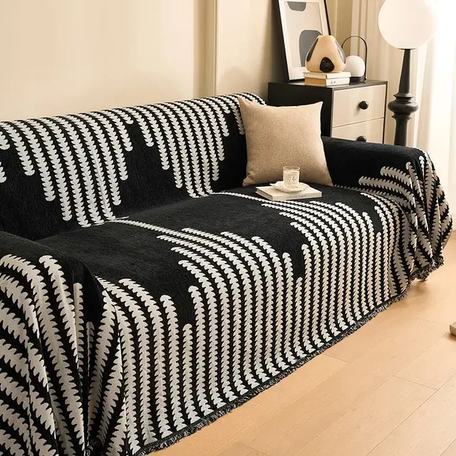 Cozy Chenille Retro Sofa Throw Cover