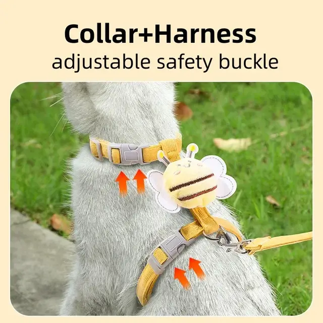 Bee Pet Harness & Leash Set