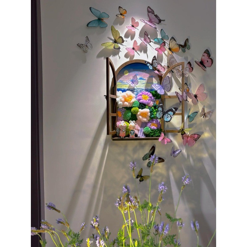 Colorful Butterfly Door Curtain Decor DIY Hanging Decoration Material Package