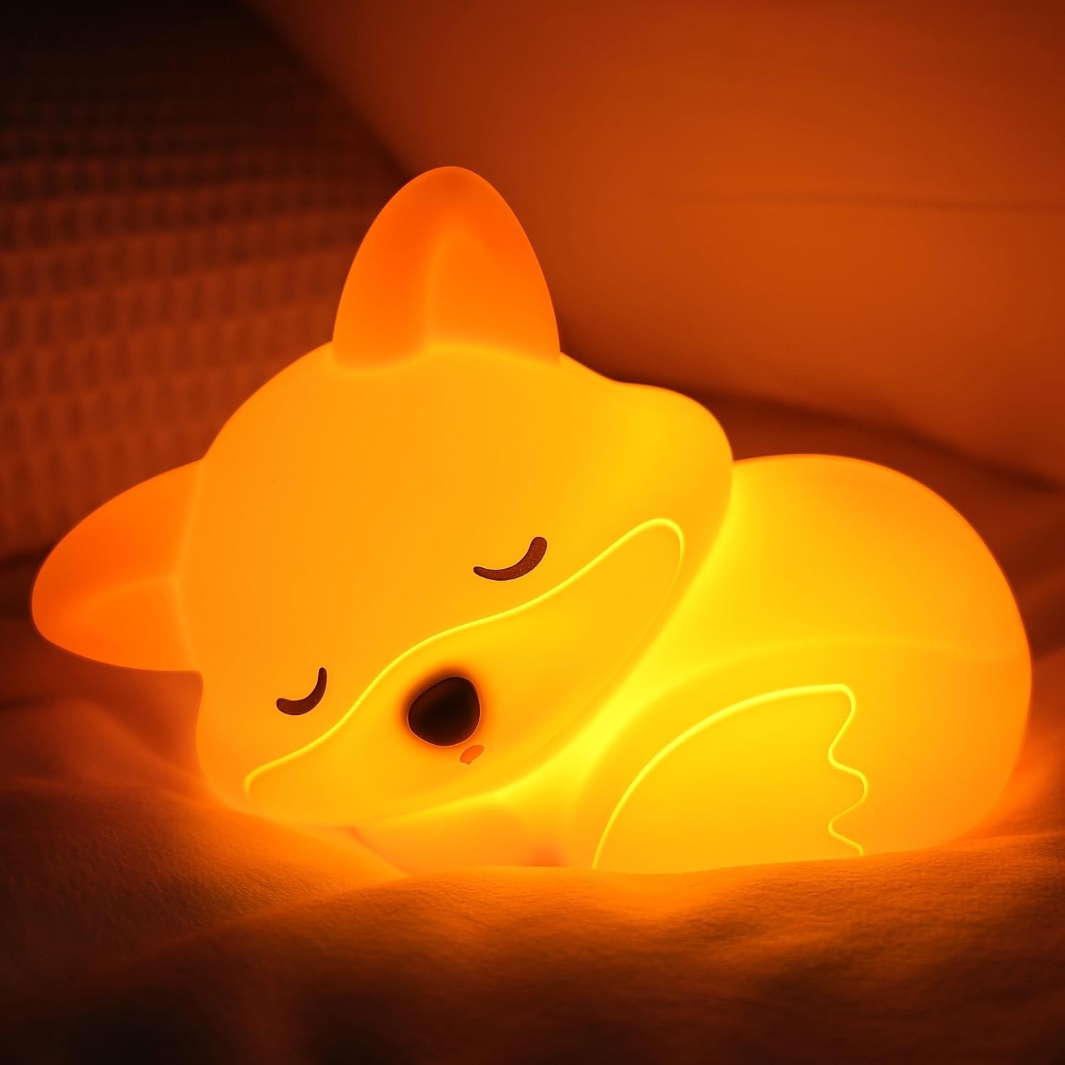 Artistic Fox Night Light | Rechargeable Touch Lamp | Creates a Cozy Sleep Atmosphere