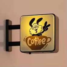 Coffee Corner Creative Atmosphere Light Sign Fridge