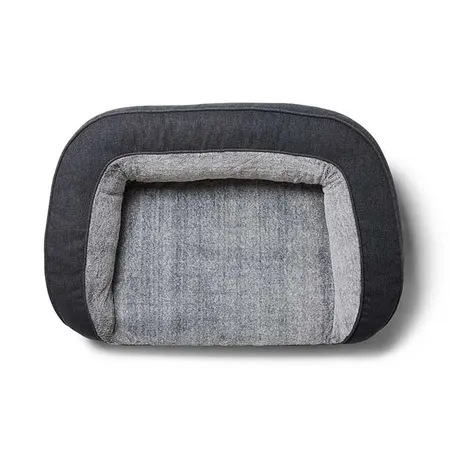 Dual - Tone Dog Bed: Plush & Supportive Rest Spot for Dogs