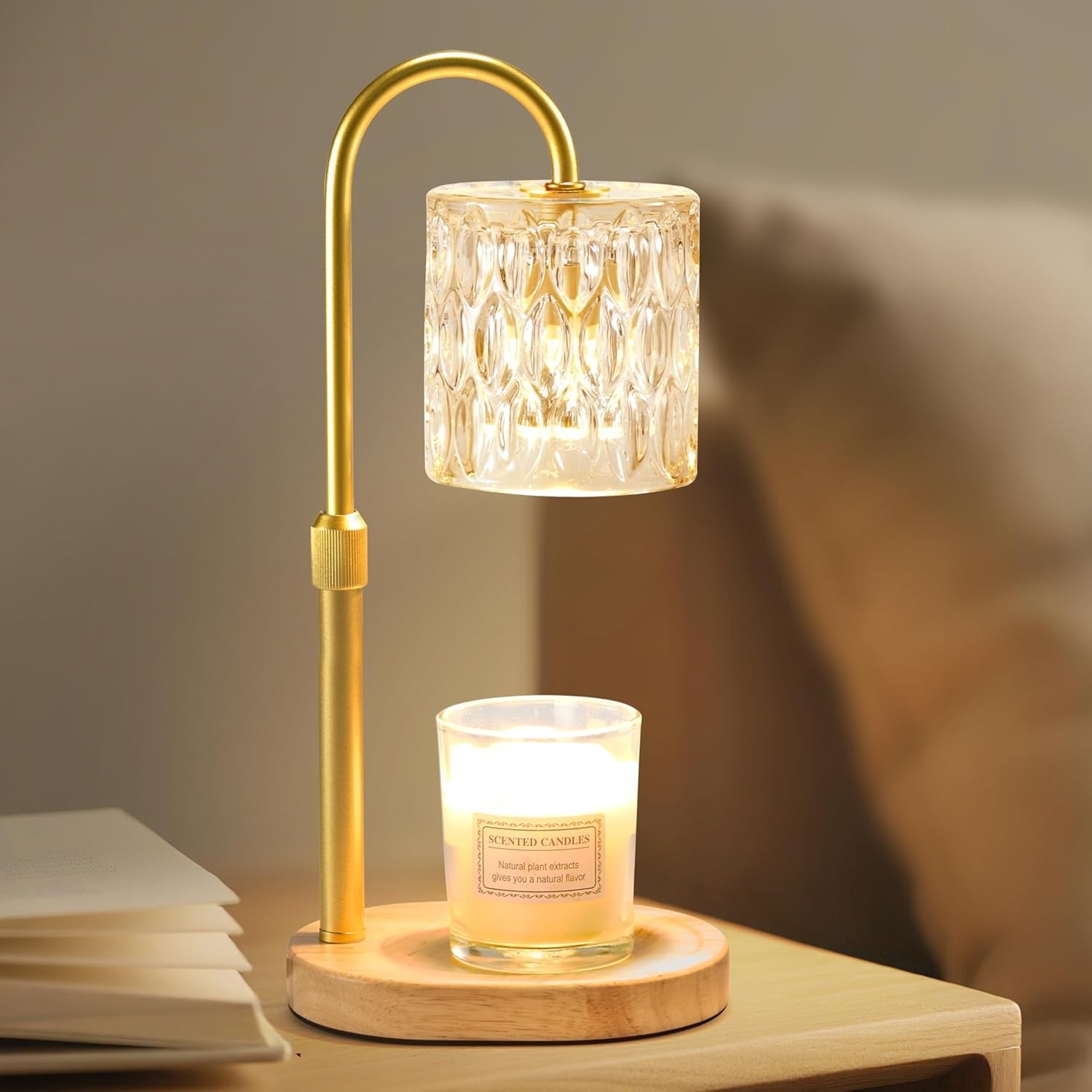 Beautiful Wax Candle Warmer Lamp With Timer Dimmable Height and Brightness Adjustabl,Birthday Giftsfor Scented Jar Candles Home Bedroom Decor Decorative Lamp Light