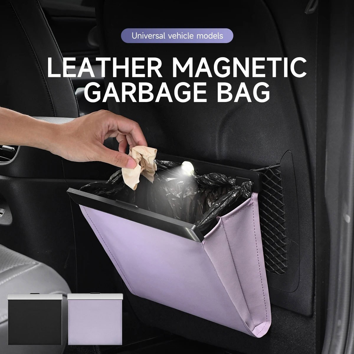 LED Car Trash Can with Lid
