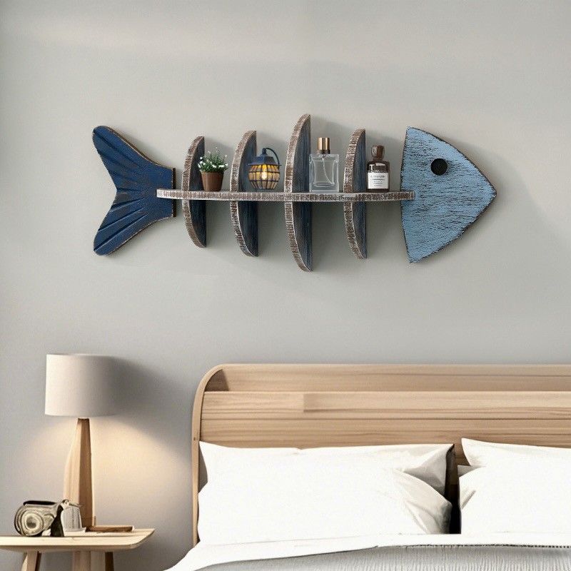 Rustic Floating Wall Shelf