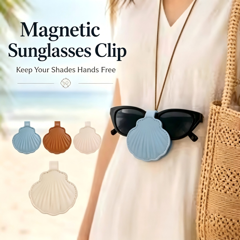Shell Magnetic Sunglasses Holder Clip