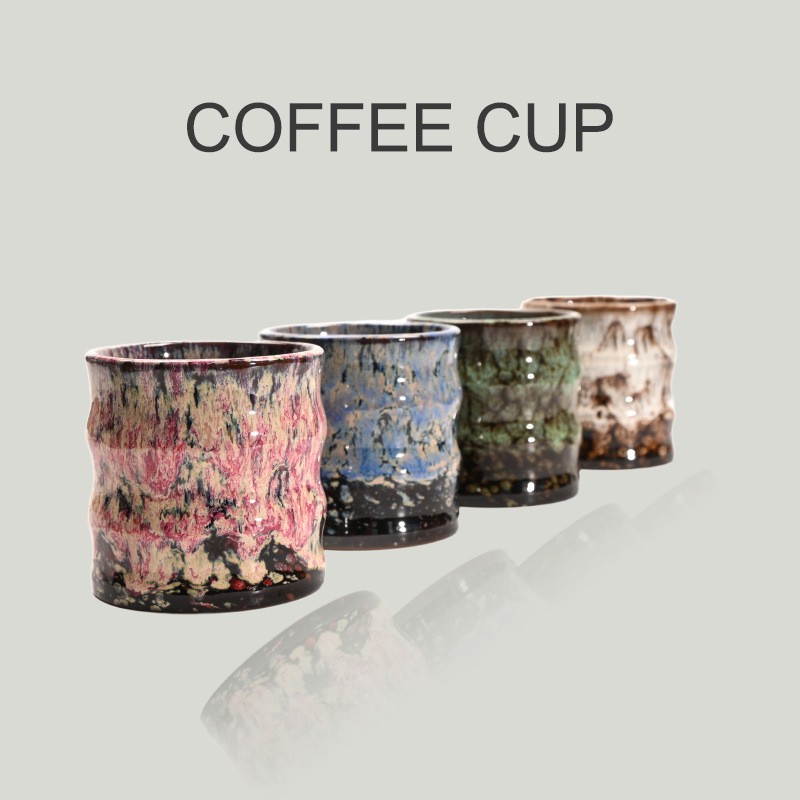 Handcrafted Wave Ceramic Espresso Cup