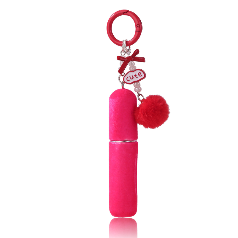 Cute Pom-Pom Keychain Spray Bottle