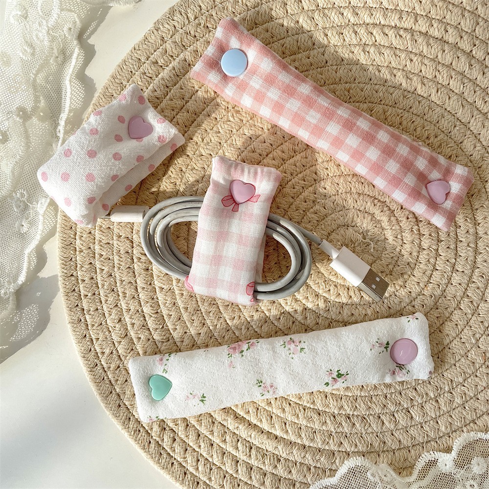 Cute Fabric Cable Organizer Clips