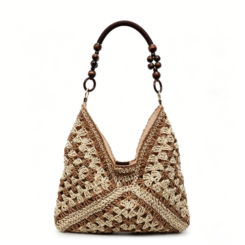 Bohemian Crochet Woven Shoulder Bag