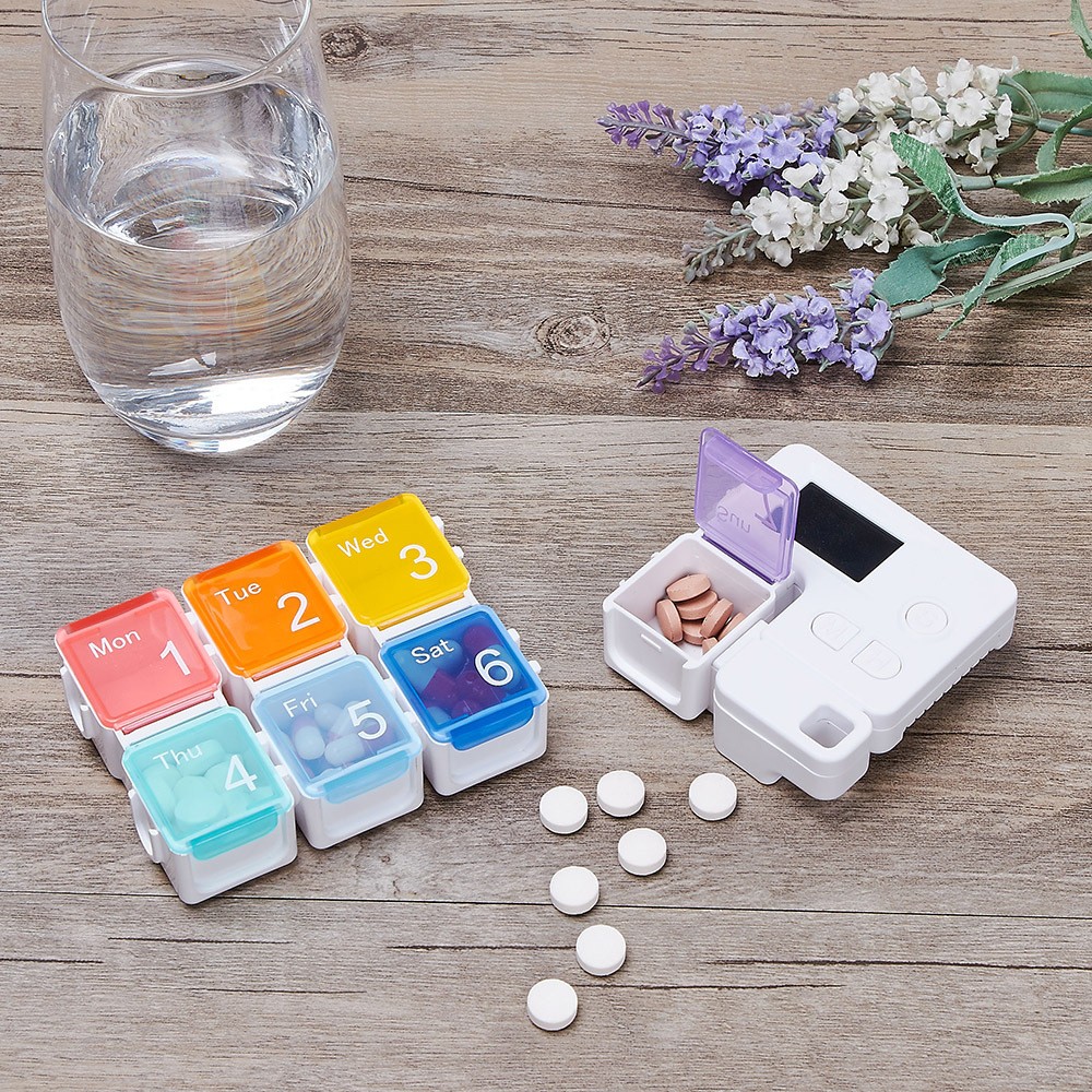 Smart Weekly Pill Organizer with Timer