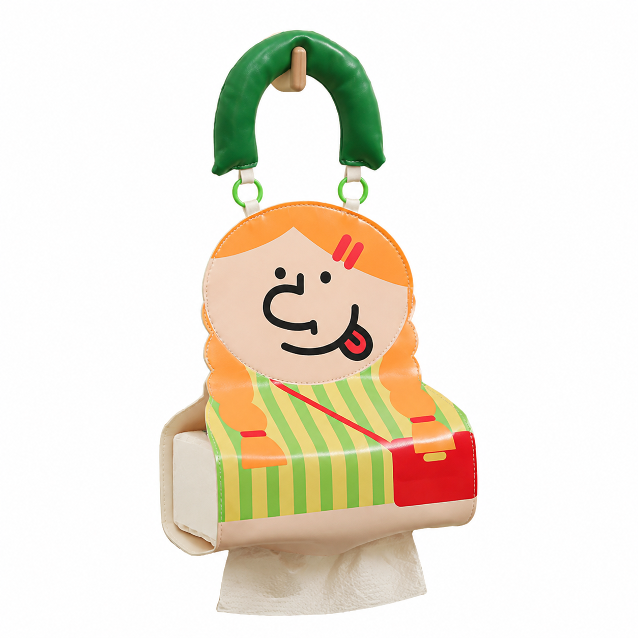Cute Cartoon Handbag Tissue Holder – Waterproof & Portable Tissue Dispenser for Home, Car, Dorm, or RV