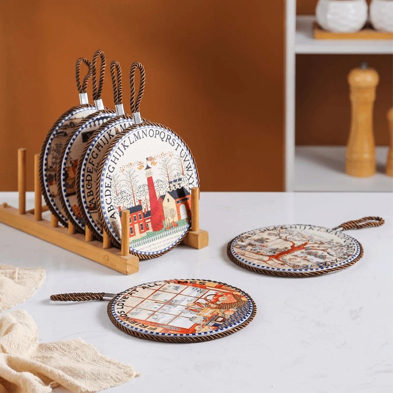 Retro European Ceramic Table Mat