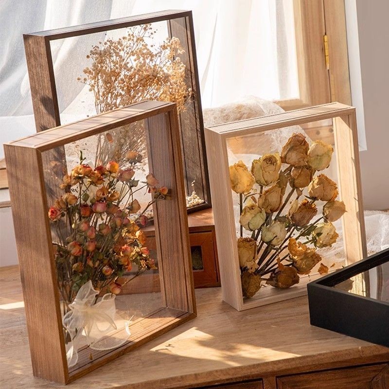Deep Transparent Shadow Box Frames Bouquet Display Flower Case Deep